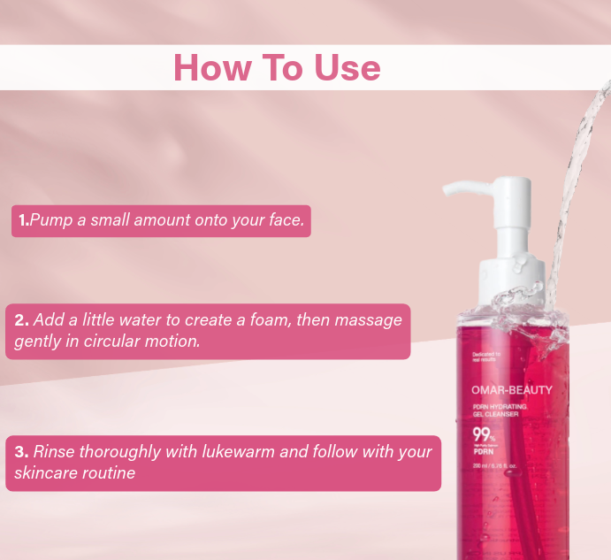 OmariBeauty Pink Gel Cleanser
